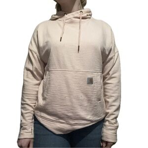 Carhartt Light Pink Relaxed Fit Hoodie Size Small